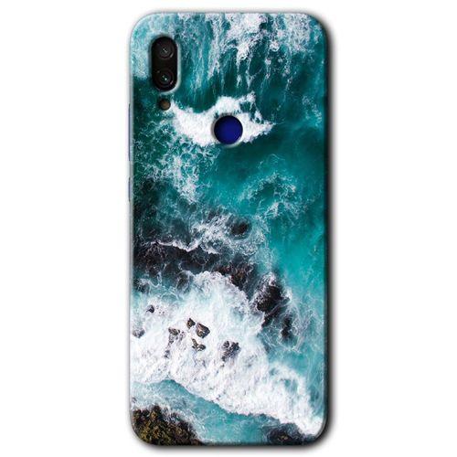 MRCİLETİSİM Xiaomi Redmi Note 7 Kılıf HD Desen Baskılı Arka Kapak+Temperli Cam - Deniz Kıyısı