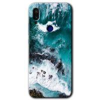 MRCİLETİSİM Xiaomi Redmi Note 7 Kılıf HD Desen Baskılı Arka Kapak+Temperli Cam - Deniz Kıyısı