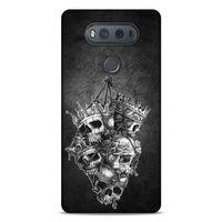 Lopard LG K61 Uyumlu Kılıf Tattoo's (47) Crystal Flex Kılıf Kafatasları