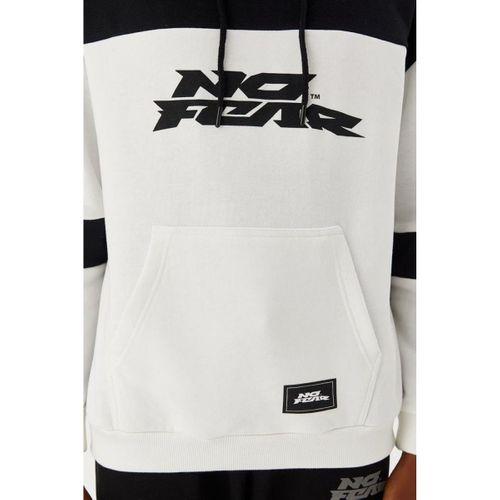 No Fear Erkek Sweatshirt Kapüşonlu Siyah Beyaz M500272