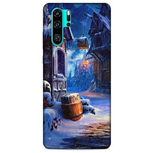 Huawei P30 Pro Kılıf Snowix (46) Core Armor Kılıf Kahverengi Mavi