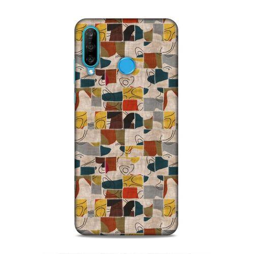 Huawei P30 Lite Uyumlu Kılıf Romans (9) Kılıf Sarı Lacivert
