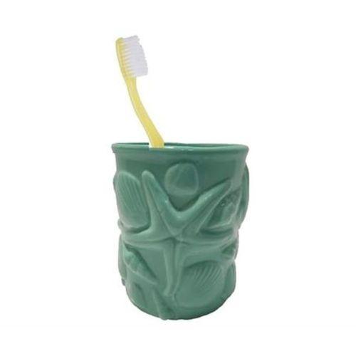 Diş Fırçalık,Macunluk Deniz Yıldızı  Seramik 7,5X7,5X9,4Cm Banyo Seti