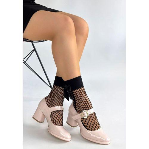 Weys Bej Rugan Topuklu Ayakkabı