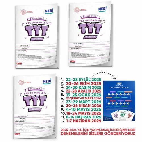 2026 ÖSYM YKS-TYT MEBİ OGM Deneme 1 -2 -3  Paketi Güncel 3lü SET (Seri Deneme Paketi) BASKI ÜCRETİ