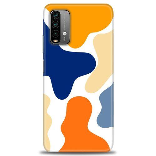 Xiaomi Redmi Note 9 4G Kılıf HD Baskılı Kılıf - Turuncu Lekeler + Tam Ekran Koruyucu