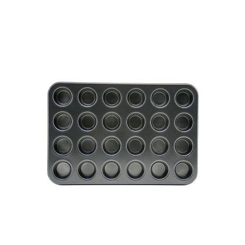 24 Gözlü Metal Muffin Kek Kalıbı Siyah