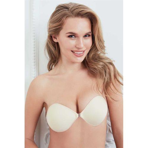 Kadın Balensiz Dikişsiz Desteksiz Straplez Önden Açılan Yapışkan Sütyen