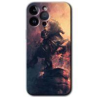 iPhone 14 Pro Max Kılıf HD Desen Baskılı Arka Kapak - Temperli Cam - Atatürk Portre