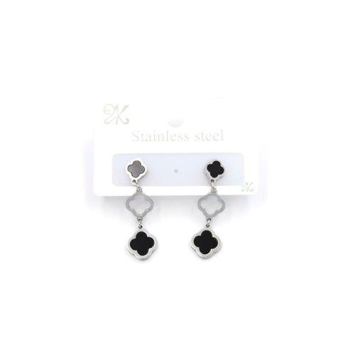 Sallantılı VC Yonca  Küpe - Gümüş