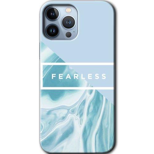 MRCİLETİSİM iPhone 13 Pro Kılıf Baskılı Kapak - Fearless + 5D Tam Kaplayan Cam