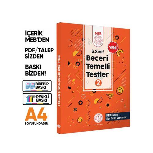 6 Sınıf MEB Beceri Temelli Testler 1 ve 2 Kitap Seti Örnek Soru Bankası (Renkli Baskı) BASKI ÜCRETİ