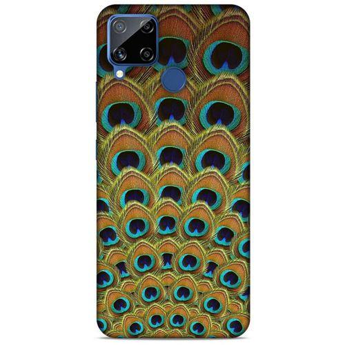 Oppo Realme C15 Kılıf Desenli Özel Seri Tüyler (4) Koruma Kılıfı