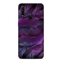 Oppo A31 Kılıf Mor Kanat Arka Kapak Silikon Koruma Full Koruyucu