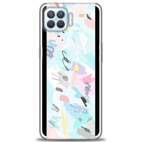 Oppo A73 Kılıf HD Baskılı Kılıf - Blue and Purple + Tam Ekran Koruyucu