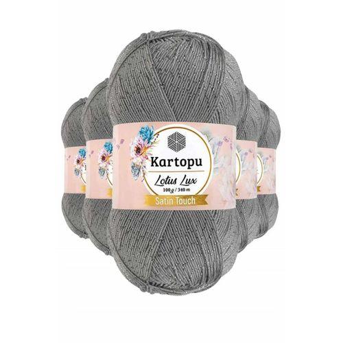 5 Adet Lotus Lux Bikini Büstiyer Bluz Simli Örgü İpi K941 Açık Gri