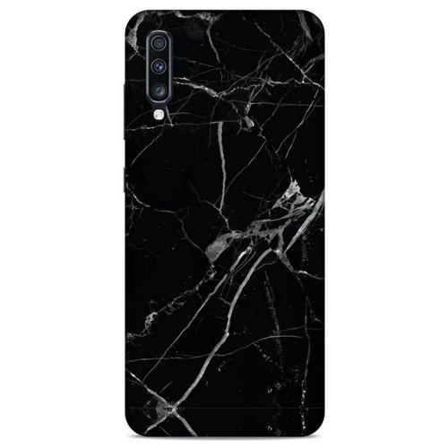 Mermer Desenli (17) Tema Tasarım Kılıf Siyah Samsung Galaxy A70 Kılıf