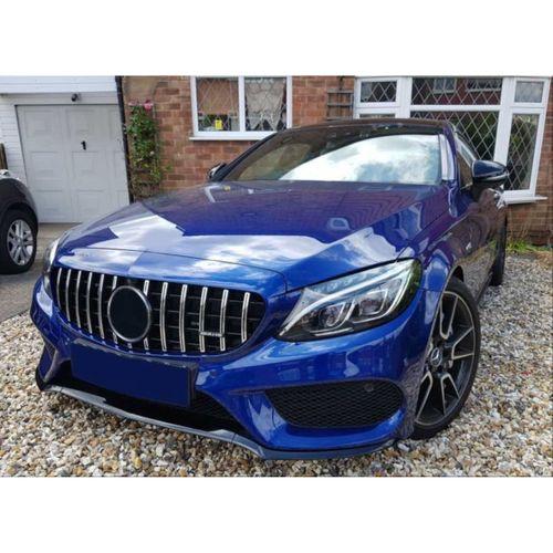 Mercedes W205 Uyumlu C Serisi 2019+ Panjur Gtr Gri/Krom