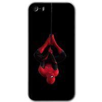 MRCİLETİSİM iPhone 5 Kılıf HD Desen Baskılı Arka Kapak + Temperli Cam - Örümcek Adam
