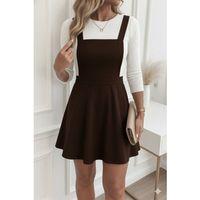 Kadın Askılı Sırttan çapraz Detaylı Kısa Kiloş Kadife Mini Elbise