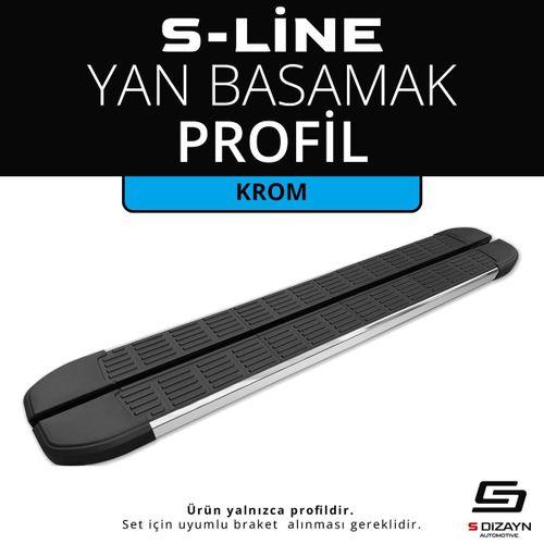 S-Dizayn S-Line Krom Yan Basamak Profil 183 Cm Etekli 36lık