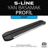 S-Dizayn S-Line Krom Yan Basamak Profil 183 Cm Etekli 36lık