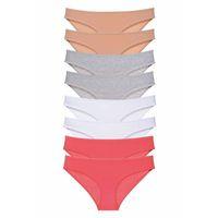 8 adet Süper Eko Set Likralı Kadın Slip Külot Ten Gri Beyaz Fuşya