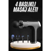 Şarjlı Masaj Tabancası 4 Başlıklı Mini Masaj Tabancası ve Masaj Aleti