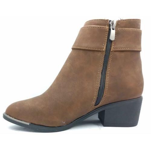 PUNTO 425077 Taba 5 Cm Fermuarlı Kadın Bot