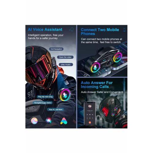 Y13 Motor Kask Kulaklık Rgb Modlu Radyolu Motosiklet Kulaklık 5.3 Bluetooth Intercom