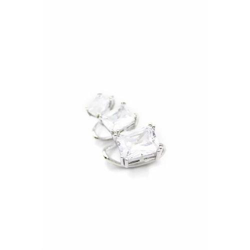 Taşlı Kıkırdak Küpe - Gümüş