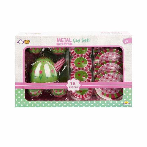 02169 Metal Oyuncak Çay Takımı 15 Parça -