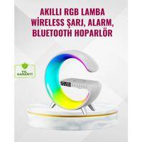 Akıllı Uyku Lambası Gündoğumu Alarmı Kablosuz Şarj Ve Müzik Çalar