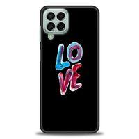 Samsung Galaxy M33 Kılıf HD Baskılı Kılıf - Renkli Love + Tam Ekran Koruyucu
