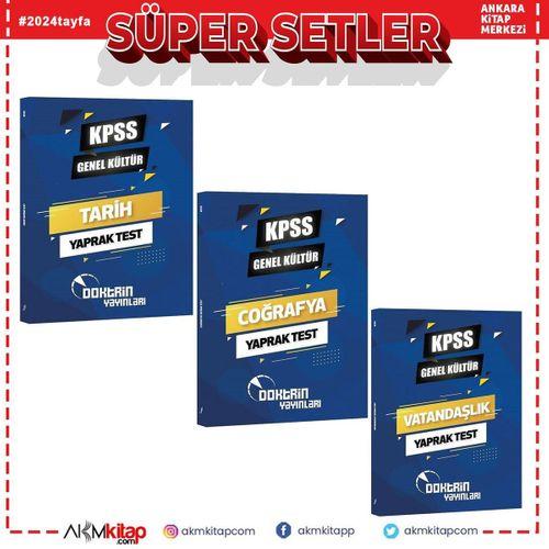 Doktrin KPSS Tarih Coğrafya ve Vatandaşlık Yaprak Test Seti 3 Kitap