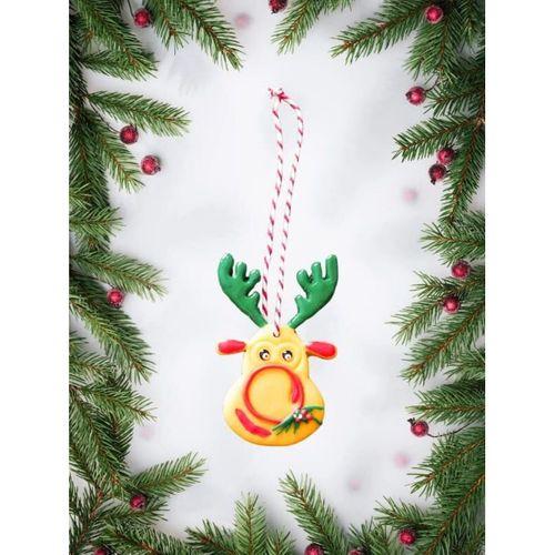 Karşı Köyden Özel Tasarım El Yapımı Yılbaşı, Noel Ağacı Süsü – Geyik, Handmade Christmas Tree Ornament – Reindeer Design