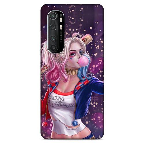Xiaomi Mi Note 10 Lite Uyumlu Kılıf Harley Quinn (3) Kapak Mor