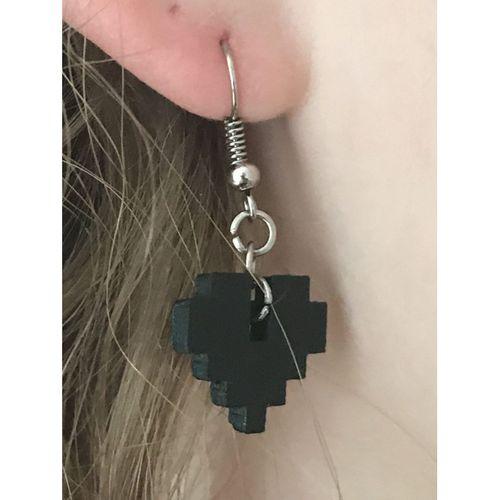 Pixel Kalp Küpesi - 3716459