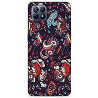 Retro (6) Desen Silikon Kılıf Renkli Huawei P40 Lite Kılıf
