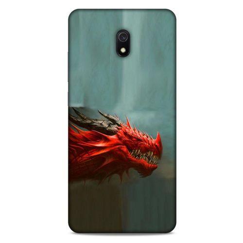 Xiaomi Redmi 8A Kılıf Dragons (17) Tasarım Kılıf Siyah Boynuzlu Ejderha