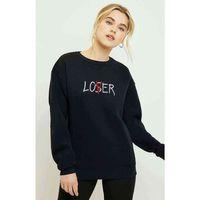 Loser Lover Baskılı Siyah Kadın Sweatshirt
