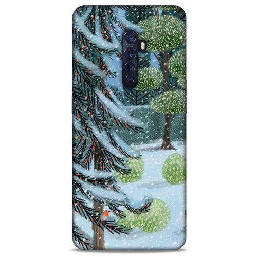 Oppo Reno 2 Kılıf Snowix (43) Thin Fit Kılıf Beyaz Yeşil