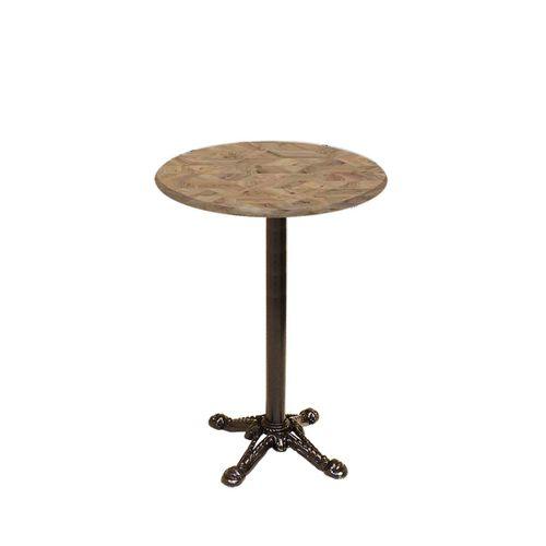 Dockers Bistro Döküm Ayak Çipa Masa -  (Werzalit, Wermodin ve Allzalit Tabla 60 cm çap) - Edgy Wood