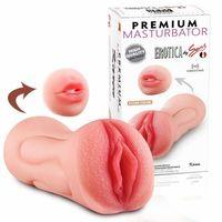 Karen - Çift Taraflı Oral Vajina Çift Girişli Realistik Mastürbatör Isıtmalı Titreşimli Double Yapay Vajina