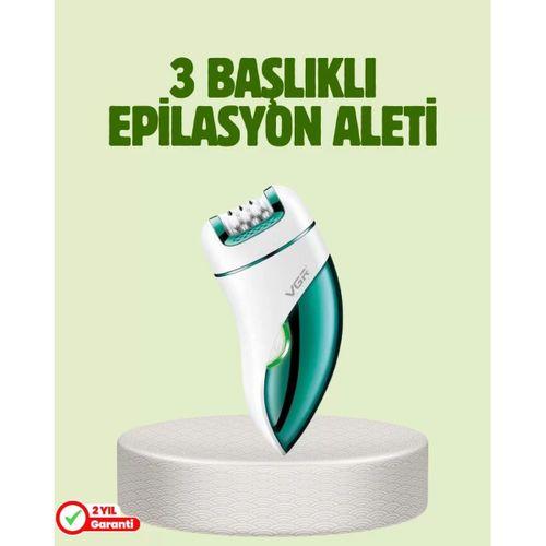 Çok Fonksiyonlu Epilatör 600mah 90 Dakika Kullanım Led Metal Başlık Su Geçirmez