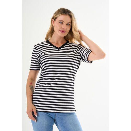 ALEXANDERGARDI V Yaka Çizgili T-shirt