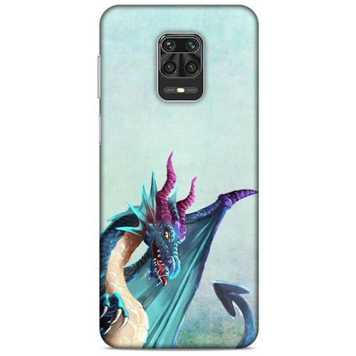 Xiaomi Redmi Note 9 Pro Kılıf Dragons (19) Kılıfları Mavi Ejderha