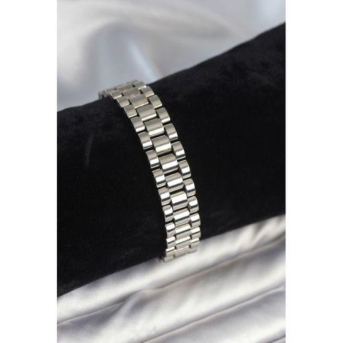 316L Çelik Gümüş Renk 12 mm Kalınlık Erkek Bileklik