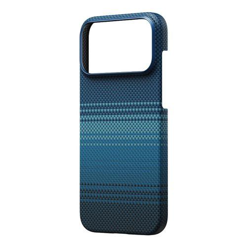 Apple iPhone 17 Pro Max Kılıf M-safe Şarj Özellikli Aramid Fiber Pitaka Tactile Woven Sunset-Moonrise Serisi Sunset Kapak