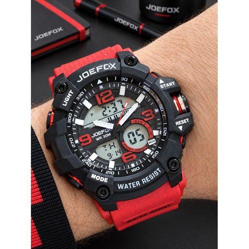 Joefox Digital Ve Analog 2 Yıl Garantili Kronmetre+Takvim+Alarm+Aydınlatma Erkek Kol Saati JOE.S1